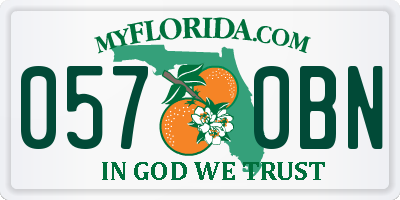 FL license plate 0570BN