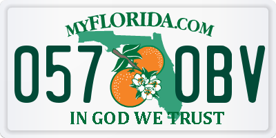 FL license plate 0570BV
