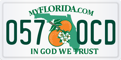 FL license plate 0570CD