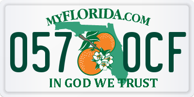 FL license plate 0570CF