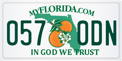 FL license plate 0570DN