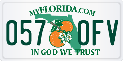 FL license plate 0570FV