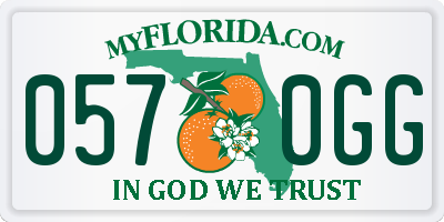 FL license plate 0570GG