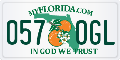 FL license plate 0570GL