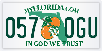 FL license plate 0570GU