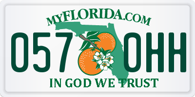 FL license plate 0570HH