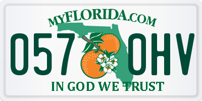 FL license plate 0570HV