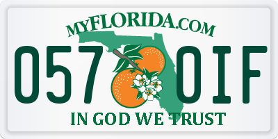 FL license plate 0570IF