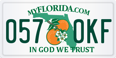 FL license plate 0570KF