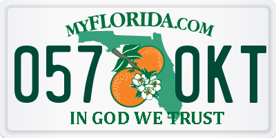 FL license plate 0570KT