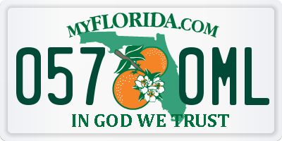 FL license plate 0570ML