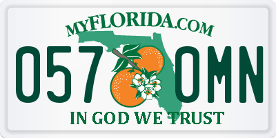 FL license plate 0570MN