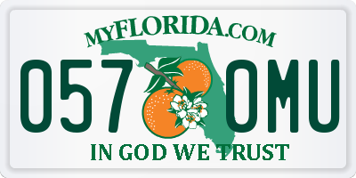 FL license plate 0570MU