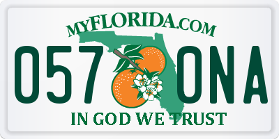 FL license plate 0570NA