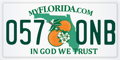 FL license plate 0570NB