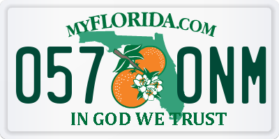 FL license plate 0570NM