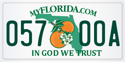 FL license plate 0570OA