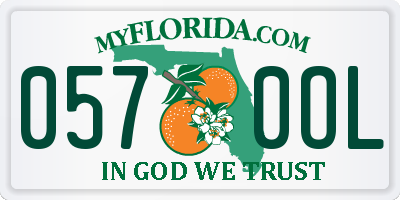 FL license plate 0570OL