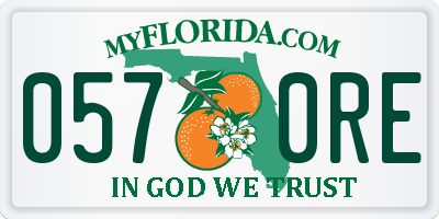 FL license plate 0570RE