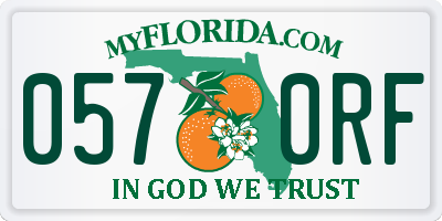 FL license plate 0570RF