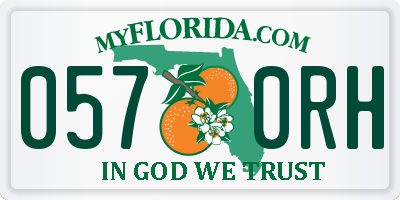 FL license plate 0570RH