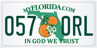 FL license plate 0570RL