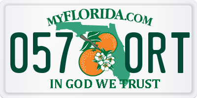 FL license plate 0570RT