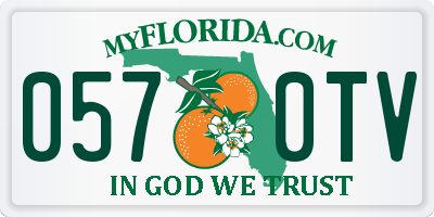 FL license plate 0570TV