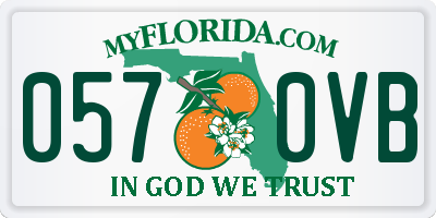 FL license plate 0570VB
