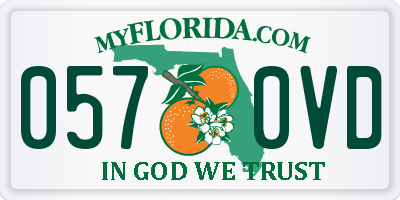 FL license plate 0570VD