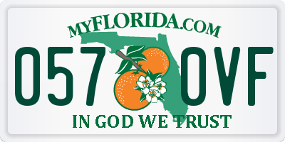 FL license plate 0570VF