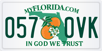 FL license plate 0570VK