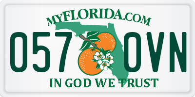 FL license plate 0570VN