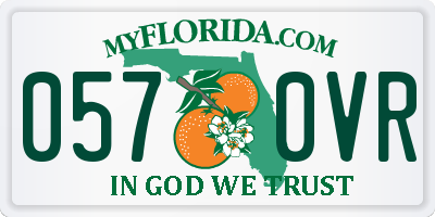 FL license plate 0570VR