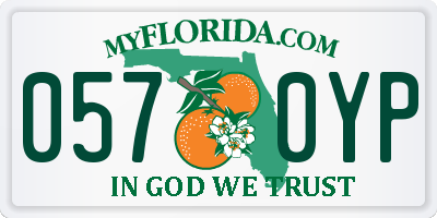 FL license plate 0570YP