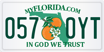 FL license plate 0570YT