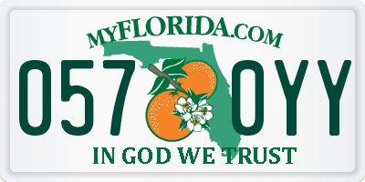 FL license plate 0570YY
