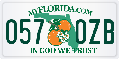 FL license plate 0570ZB