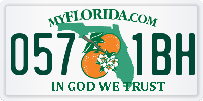FL license plate 0571BH