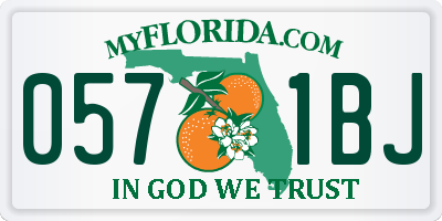 FL license plate 0571BJ