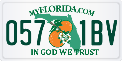 FL license plate 0571BV