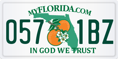 FL license plate 0571BZ