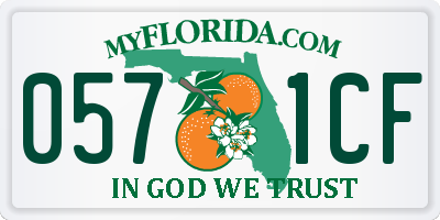 FL license plate 0571CF