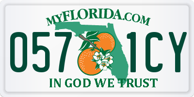 FL license plate 0571CY
