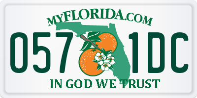FL license plate 0571DC