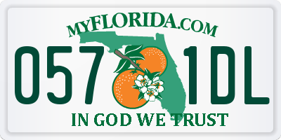 FL license plate 0571DL