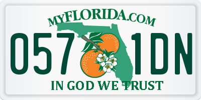 FL license plate 0571DN