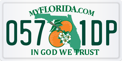 FL license plate 0571DP