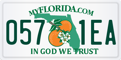 FL license plate 0571EA