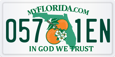 FL license plate 0571EN